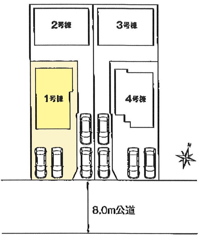 Compartment figure. 35,800,000 yen, 4LDK, Land area 132.22 sq m , Building area 100.6 sq m parallel parking two cars Allowed!