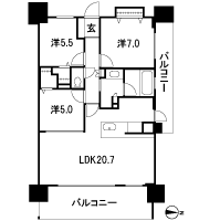 Floor: 3LDK, occupied area: 82.62 sq m, Price: 36.7 million yen
