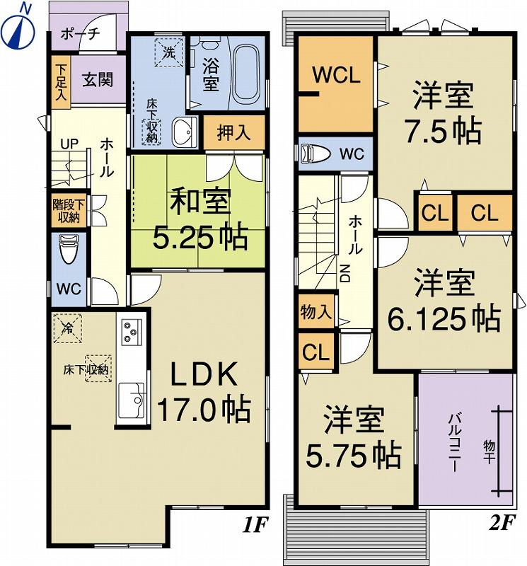 Floor plan. 30,800,000 yen, 4LDK, Land area 116.83 sq m , Building area 101.45 sq m