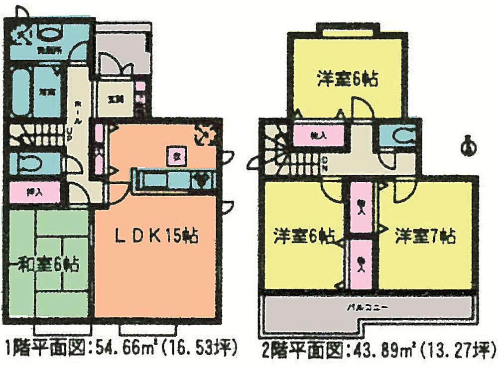 Floor plan. (B Building), Price 34,800,000 yen, 4LDK, Land area 115.28 sq m , Building area 98.55 sq m