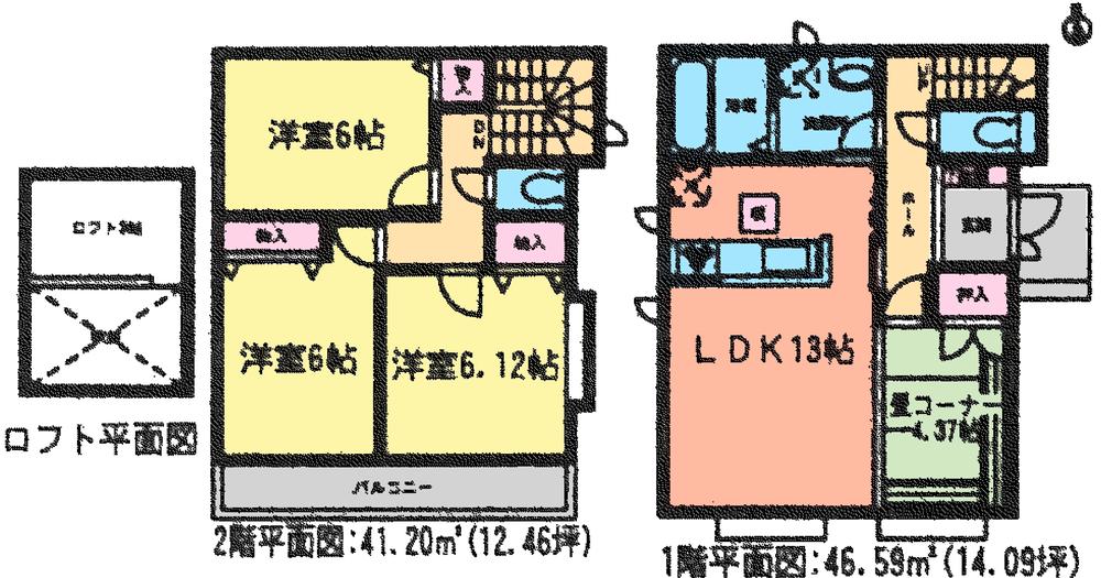 Floor plan. (D Building), Price 28,900,000 yen, 3LDK+S, Land area 122.02 sq m , Building area 87.79 sq m