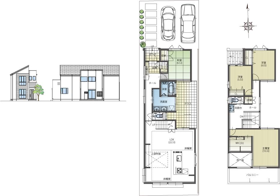 Floor plan. (A), Price 57,800,000 yen, 4LDK, Land area 159.37 sq m , Building area 133.73 sq m