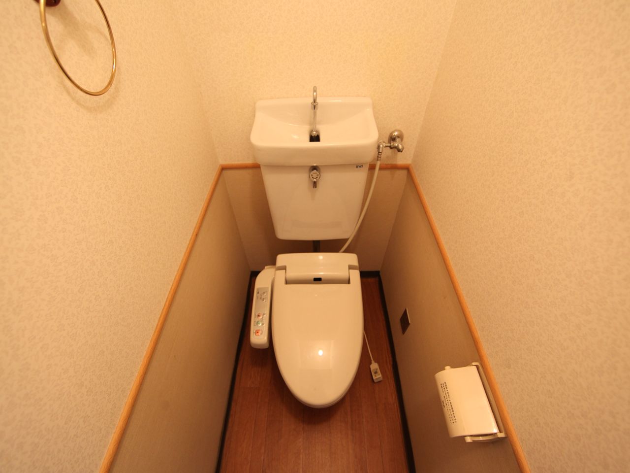 Toilet. Toilet with warm water washing toilet seat