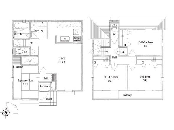 Other building plan example. Building plan example (No. 3 locations) Building price 19 million yen, Building area 101.04 sq m