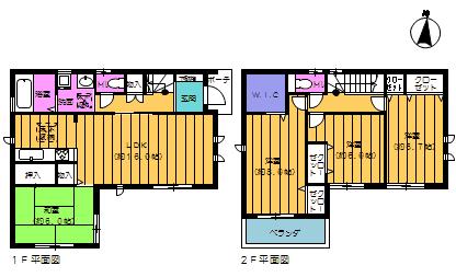 Floor plan. (3 Building), Price 31,800,000 yen, 4LDK, Land area 108.64 sq m , Building area 102.87 sq m