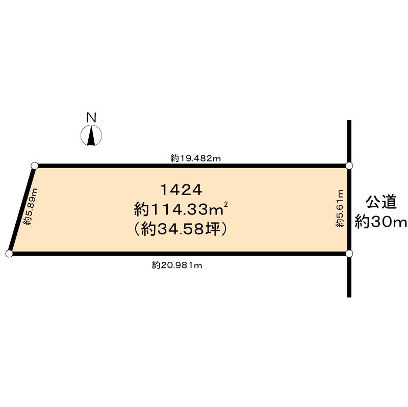 The entire compartment Figure. Site area 114.32 sq m (34.58 square meters)