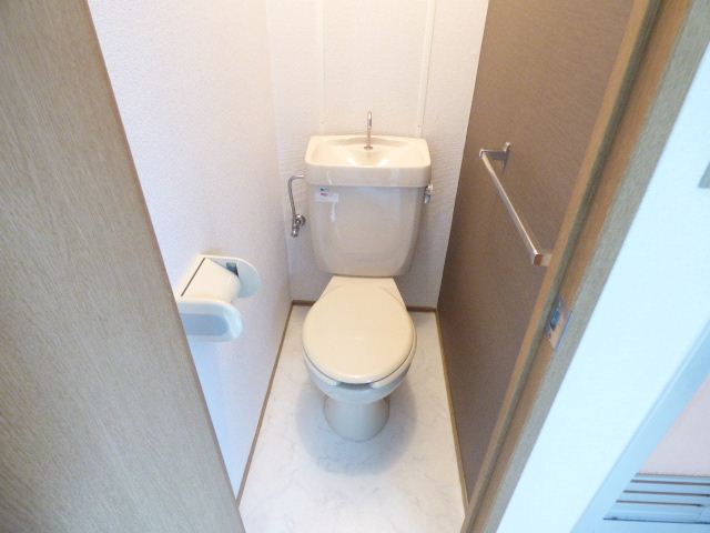 Toilet. Toilet also finished in fashionable.