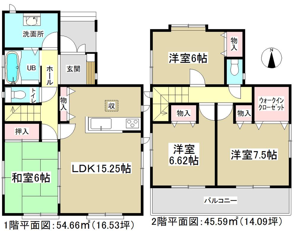 Floor plan. 33,800,000 yen, 4LDK, Land area 114.79 sq m , Building area 101.25 sq m walk-in closet with!