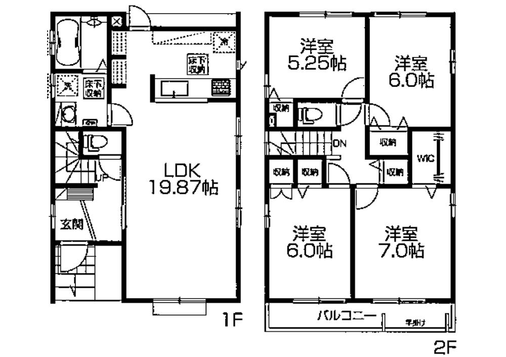 Floor plan. (4 Building), Price 36,900,000 yen, 4LDK, Land area 132.22 sq m , Building area 101.84 sq m
