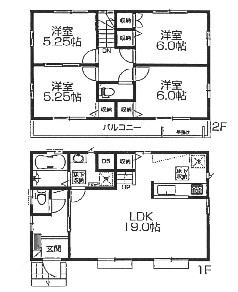 Floor plan. (3 Building), Price 31,100,000 yen, 4LDK, Land area 132.22 sq m , Building area 94.4 sq m