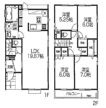 Floor plan. (4 Building), Price 35,900,000 yen, 4LDK, Land area 132.22 sq m , Building area 101.84 sq m