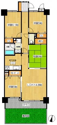 Floor plan. 4LDK, Price 22,800,000 yen, Occupied area 80.31 sq m floor plan