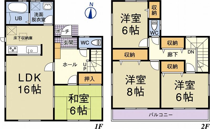 Floor plan. 35,800,000 yen, 4LDK, Land area 139.71 sq m , Building area 105.99 sq m