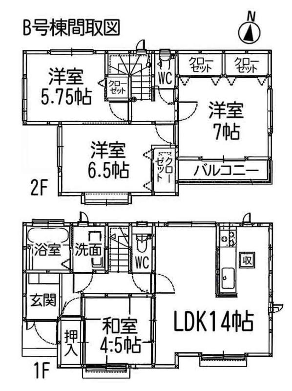Floor plan. 26,800,000 yen, 4LDK, Land area 118.74 sq m , Building area 91.51 sq m