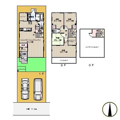 Floor plan. 37,800,000 yen, 4LDK + 2S (storeroom), Land area 143.9 sq m , Building area 114.27 sq m