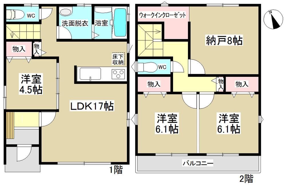 Floor plan. 29,900,000 yen, 3LDK + S (storeroom), Land area 100 sq m , There is a building area of ​​99.78 sq m walk-in closet! 