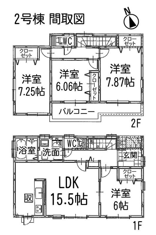Floor plan. 28,780,000 yen, 4LDK, Land area 133.67 sq m , Building area 102.7 sq m spacious floor plan All the living room facing south