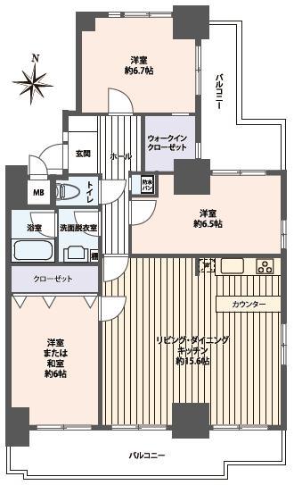 Floor plan. 3LDK, Price 17 million yen, Occupied area 84.05 sq m , Balcony area 17.96 sq m   ■ Was new renovation completed! (2013 November)
