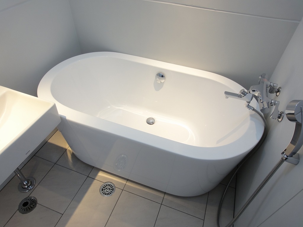 Bath. Stylish design bathtub