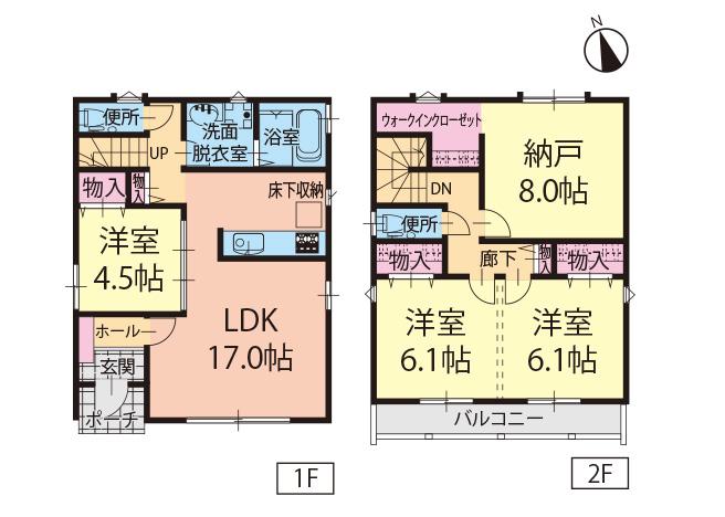 Floor plan. (D Building), Price 29,900,000 yen, 3LDK+S, Land area 100 sq m , Building area 99.78 sq m
