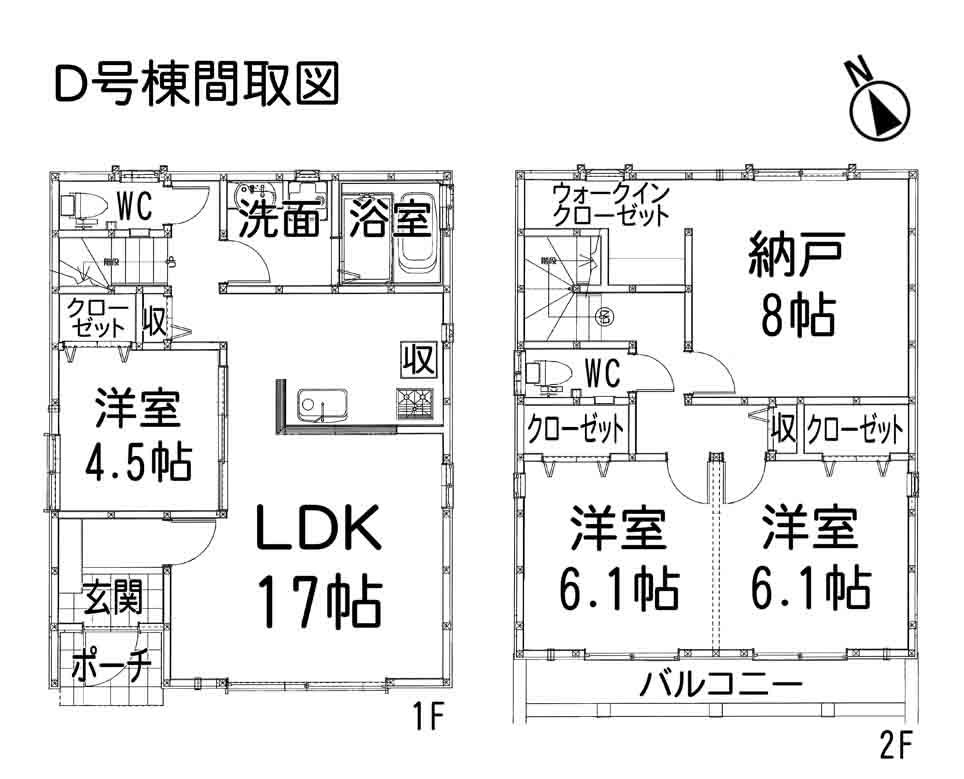 Floor plan. (D Building), Price 29,900,000 yen, 3LDK+S, Land area 100 sq m , Building area 99.78 sq m