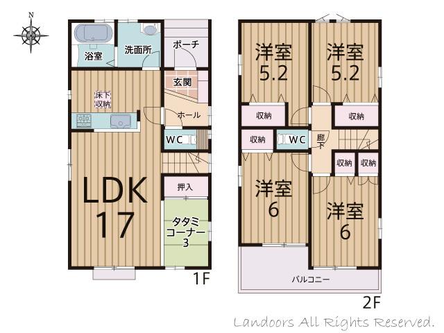 Floor plan. 36,600,000 yen, 4LDK, Land area 133.95 sq m , Building area 98.53 sq m floor plan