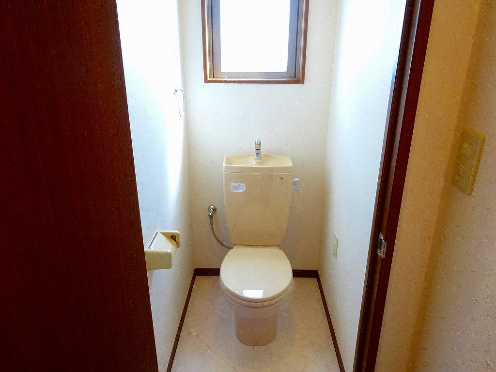 Toilet. Ventilated toilet there is a window