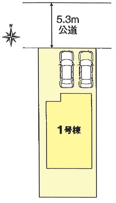 Compartment figure. 37,200,000 yen, 4LDK, Land area 128.92 sq m , Building area 98.94 sq m parallel parking two cars Allowed!