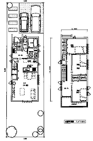 Building plan example (floor plan). Building plan example