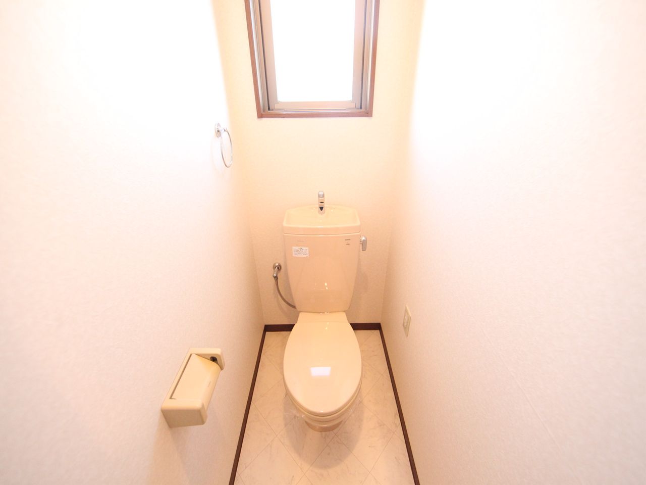 Toilet. Western-style toilet With a small window (ventilation good)