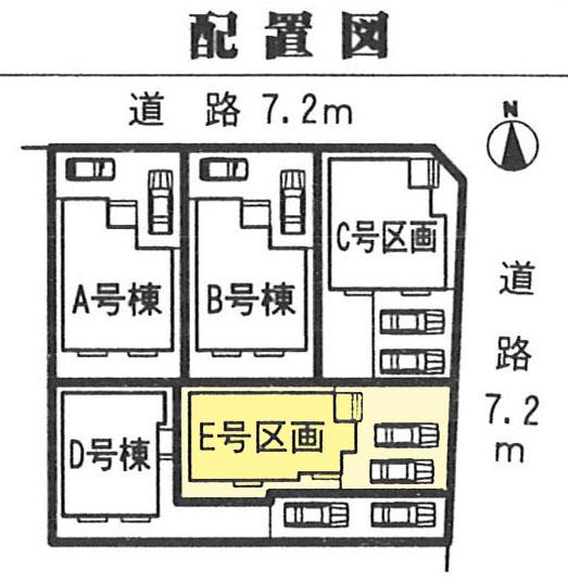 Compartment view + building plan example. Building plan example, Land price 25,430,000 yen, Land area 116.88 sq m , Building price 36,800,000 yen, Building area 96.9 sq m front road spacious!