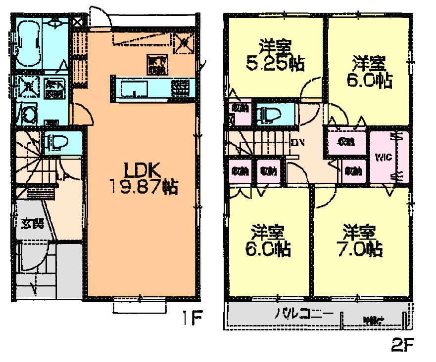 Floor plan. (4 Building), Price 35,900,000 yen, 4LDK, Land area 132.22 sq m , Building area 101.84 sq m