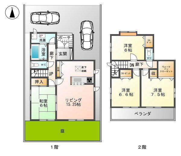 Floor plan. (A Building), Price 33,800,000 yen, 4LDK, Land area 114.79 sq m , Building area 101.25 sq m