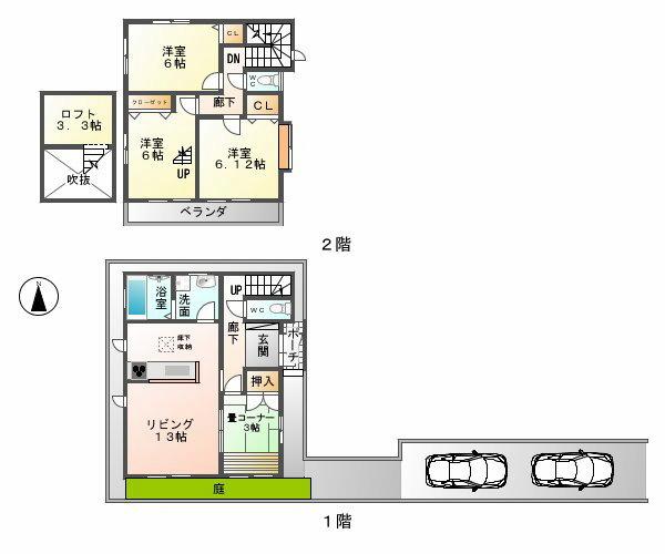 Floor plan. Yamanaka to Shonai Dori shops 1273m