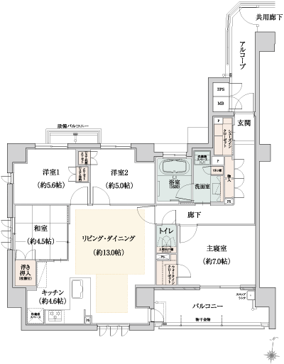 Floor: 4LDK + W + N, the occupied area: 90.84 sq m, Price: 41.4 million yen