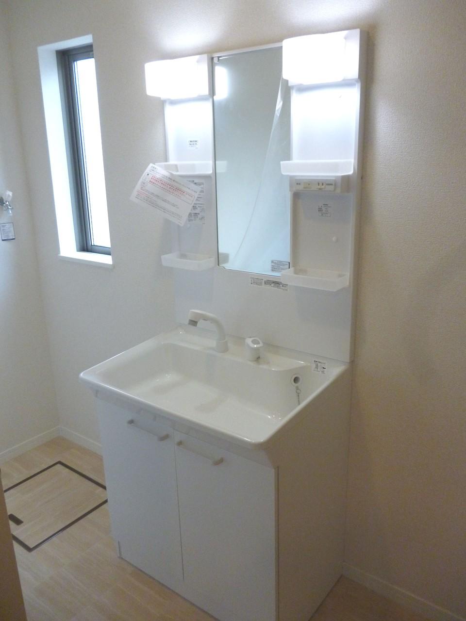 Wash basin, toilet. Vanity with shower!