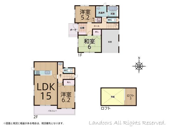 Floor plan. 35,800,000 yen, 3LDK+S, Land area 90.24 sq m , Building area 90.69 sq m floor plan