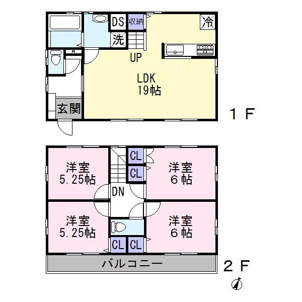 Floor plan. 31,100,000 yen, 4LDK, Land area 132.22 sq m , Building area 94.4 sq m
