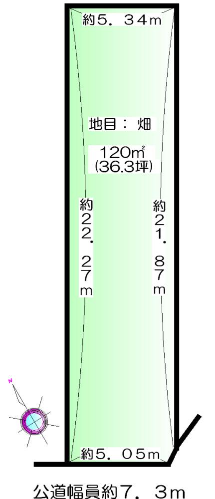 Compartment figure. Land price 16.5 million yen, Land area 120 sq m