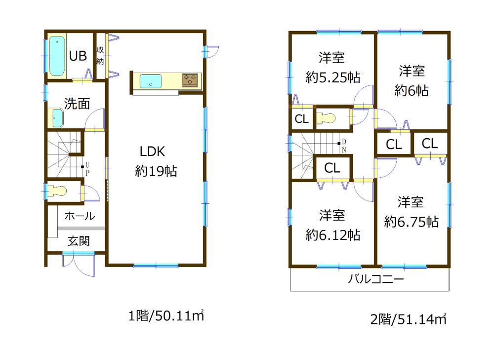 Floor plan. (Building 2), Price 28.8 million yen, 4LDK, Land area 126.2 sq m , Building area 101.25 sq m