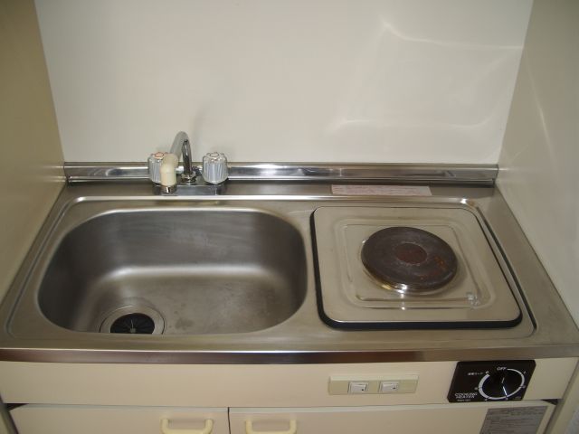 Kitchen. 1-neck electric stove in the kitchen