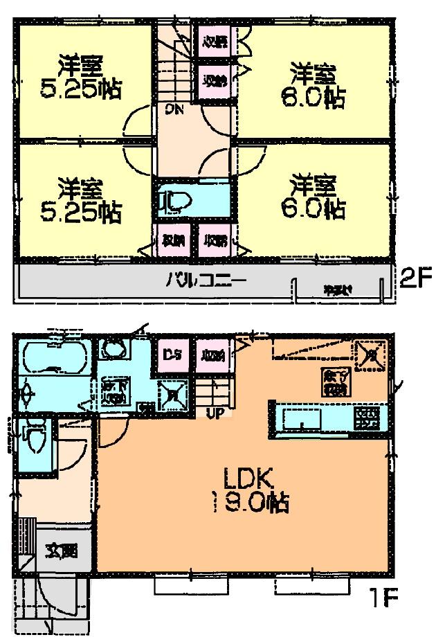 Floor plan. (3 Building), Price 31,100,000 yen, 4LDK, Land area 132.22 sq m , Building area 94.4 sq m
