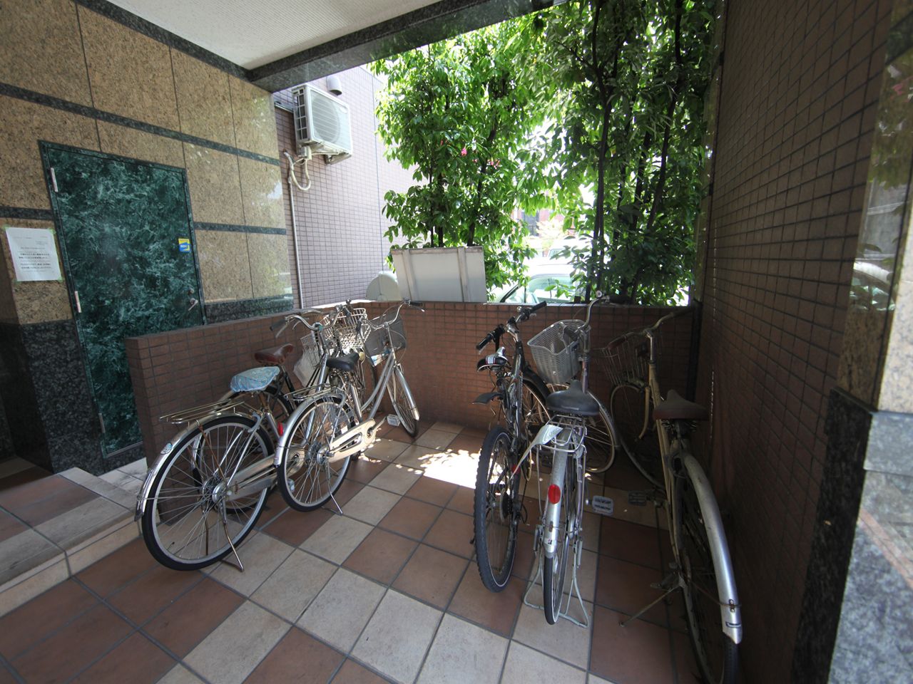 Other common areas. On-site bicycle parking lot