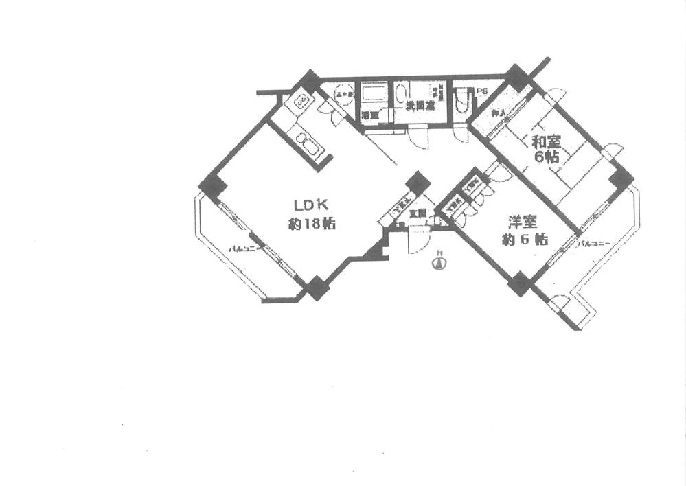 Floor plan. 2LDK, Price 16.8 million yen, Occupied area 82.52 sq m , Balcony area 12.52 sq m