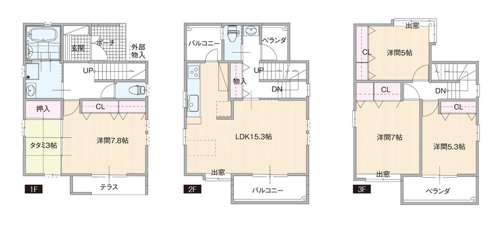 Other building plan example. Building price 24,450,000 yen Building area 112.62 sq m
