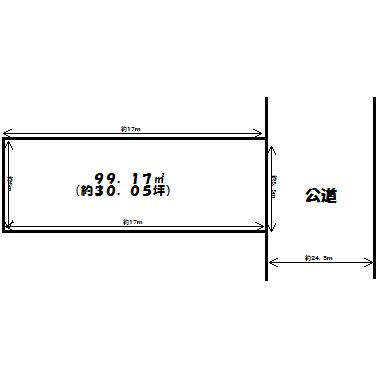 Compartment figure. Land price 29,800,000 yen, Land area 99.17 sq m