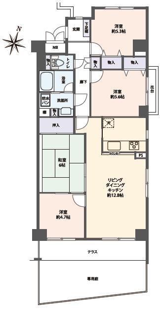 Floor plan. 4LDK, Price 18.9 million yen, Occupied area 82.72 sq m   ■ 4LDK
