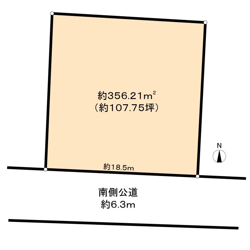Compartment figure. Land price 118 million yen, Land area 356.21 sq m