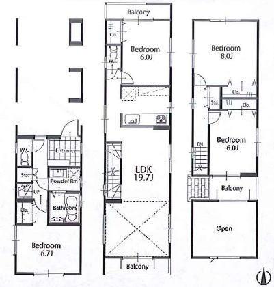 Floor plan. 35,800,000 yen, 4LDK, Land area 86.01 sq m , Building area 117.32 sq m floor plan