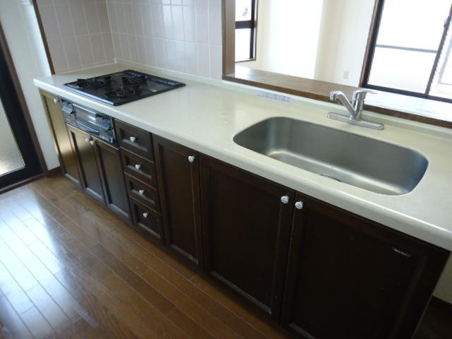 Kitchen. There is also a back door to the kitchen counter kitchen.